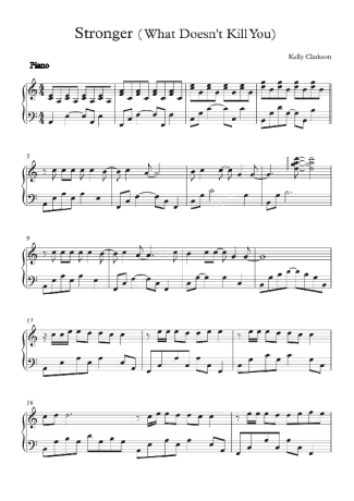 Kelly Clarkson  score for Piano