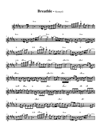 Kenny G Breathless score for Alto Saxophone