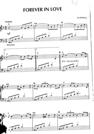 Kenny G  score for Piano