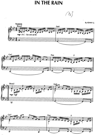 Kenny G  score for Piano