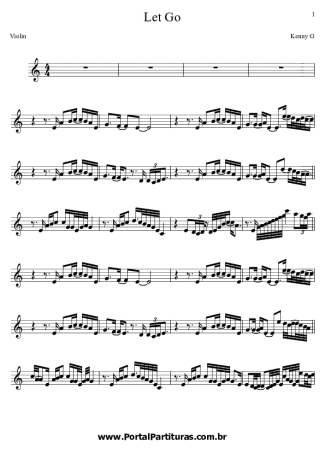 Kenny G Let Go score for Violin