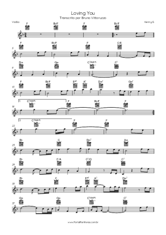 Kenny G Loving You score for Acoustic Guitar