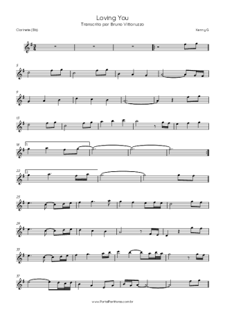 Kenny G Loving You score for Clarinet (Bb)