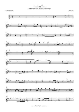 Kenny G  score for Clarinet (Bb)