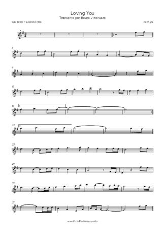 Kenny G Loving You score for Tenor Saxophone Soprano (Bb)
