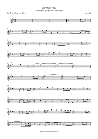 Kenny G  score for Tenor Saxophone Soprano (Bb)