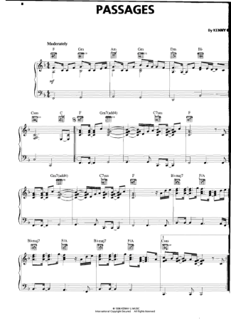 Kenny G  score for Piano