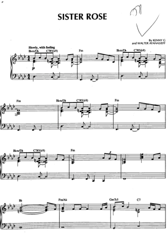 Kenny G  score for Piano