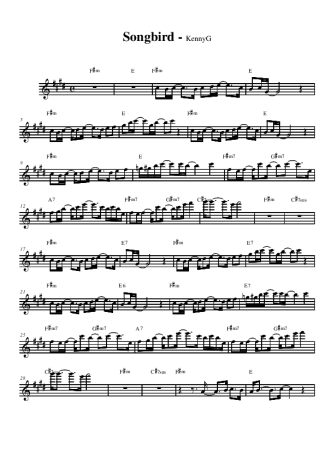 Kenny G  score for Alto Saxophone