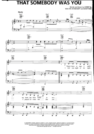 Kenny G  score for Piano