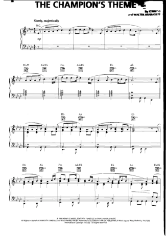 Kenny G  score for Piano