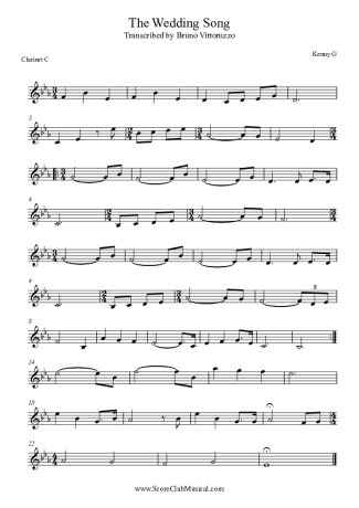 Kenny G The Wedding Song score for Clarinet (C)