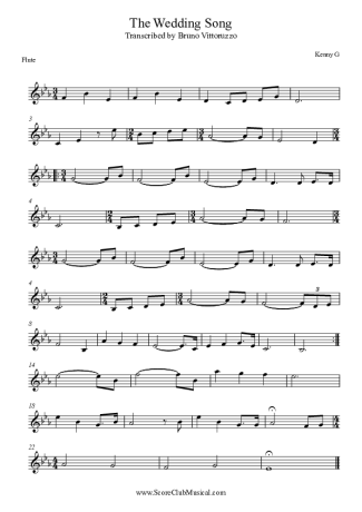 Kenny G The Wedding Song score for Flute