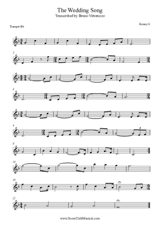Kenny G The Wedding Song score for Trumpet