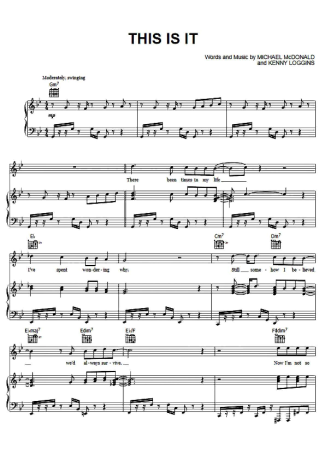 Kenny Loggins This Is It score for Piano