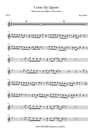 Kid Abelha  score for Flute