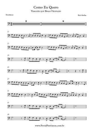 Kid Abelha  score for Trombone