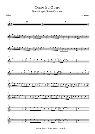 Kid Abelha  score for Violin