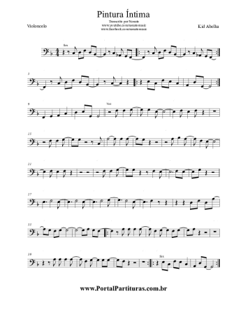 Kid Abelha Pintura Íntima score for Cello