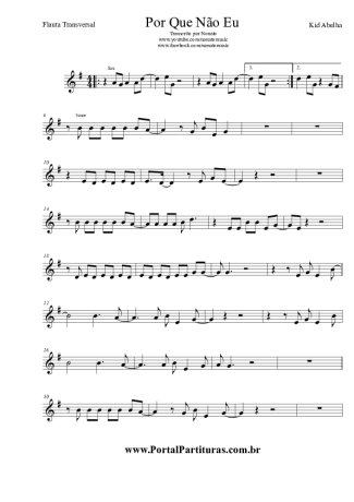 Kid Abelha  score for Flute