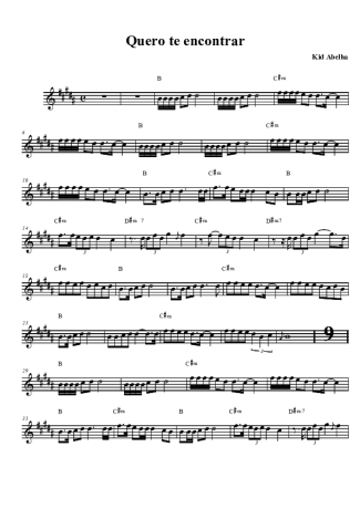 Kid Abelha Quero Te Encontrar score for Tenor Saxophone Soprano (Bb)