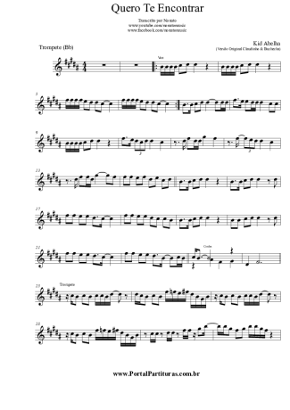 Kid Abelha  score for Trumpet