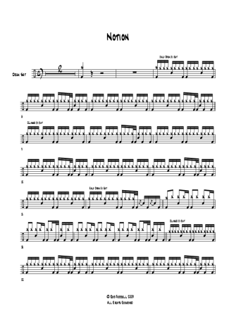 Kings Of Leon Notion score for Drums