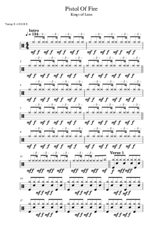 Score for Drums
