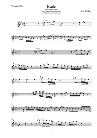 Kirk Whalum  score for Trumpet