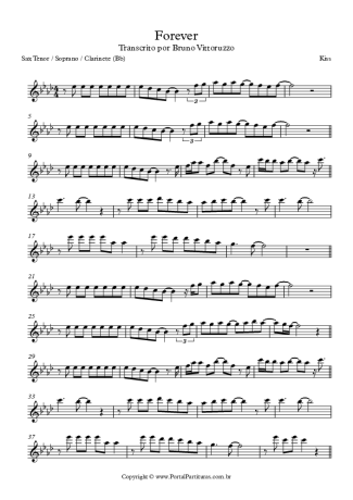 Kiss Forever score for Clarinet (Bb)