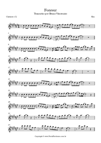 Kiss Forever score for Clarinet (C)