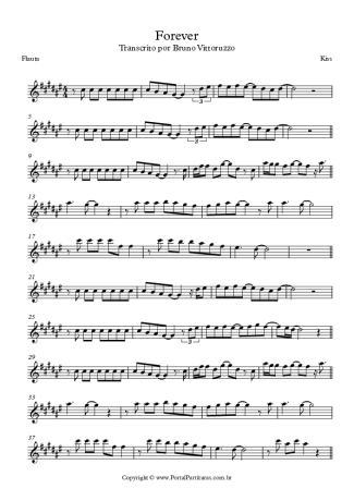 Kiss Forever score for Flute