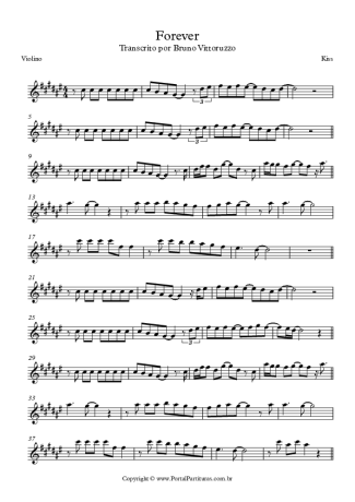 Kiss  score for Violin