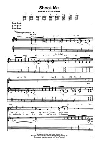 Kiss  score for Guitar