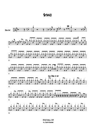 Kiss  score for Drums