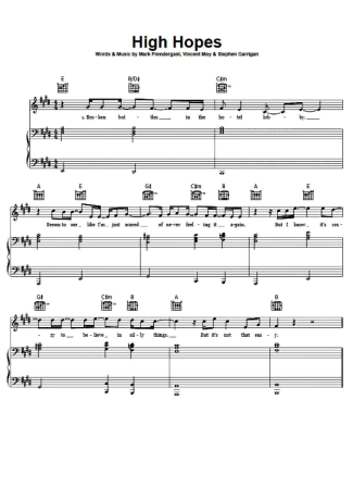 Kodaline  score for Piano