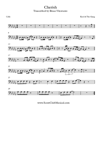 Kool & the Gang Cherish score for Cello