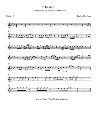 Kool & the Gang Cherish score for Clarinet (C)