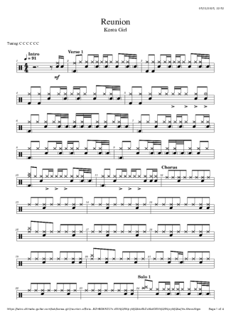 Score for Drums