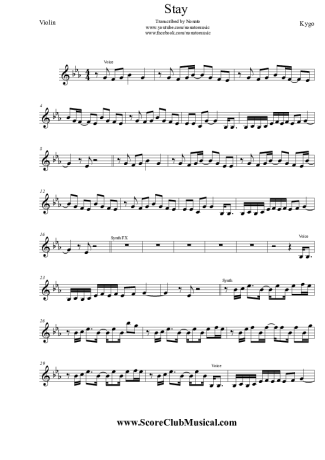 Kygo  score for Violin