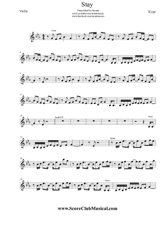 Kygo  score for Violin