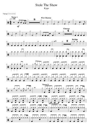 Score for Drums