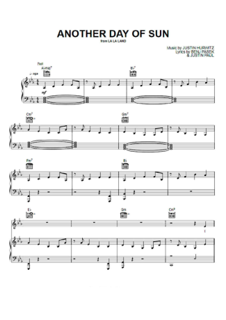 La La Land  score for Piano