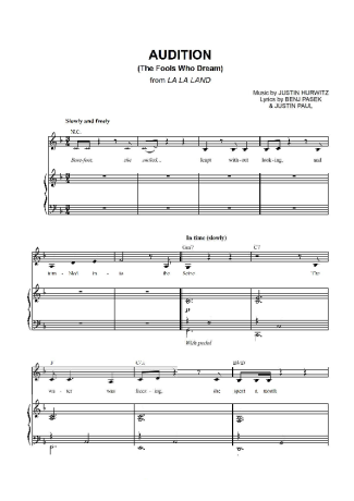 La La Land Audition score for Piano