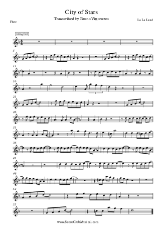 La La Land  score for Flute