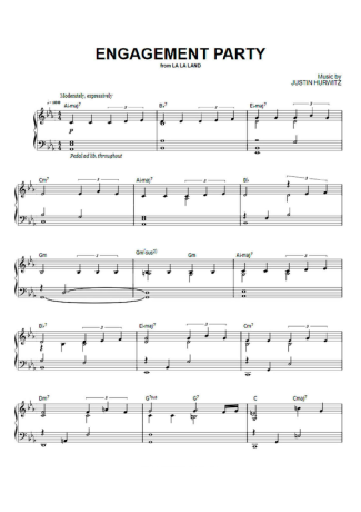 La La Land  score for Piano