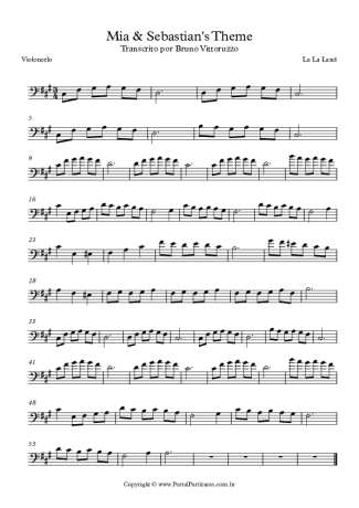 La La Land  score for Cello