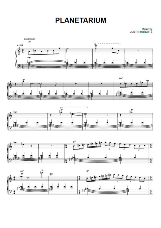 La La Land Planetarium score for Piano