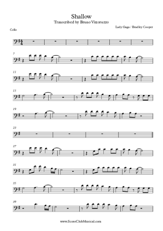 Lady Gaga  score for Cello