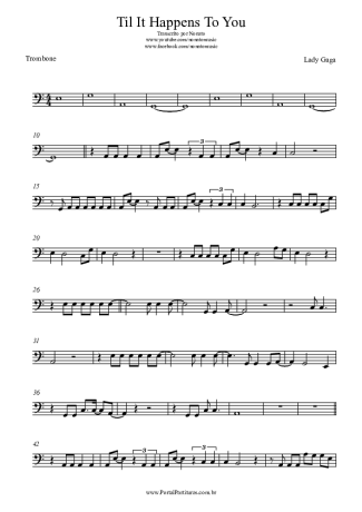 Lady Gaga  score for Trombone